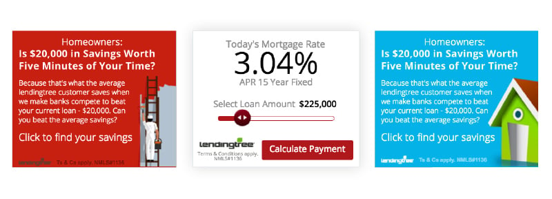 LendingTree creative comparison