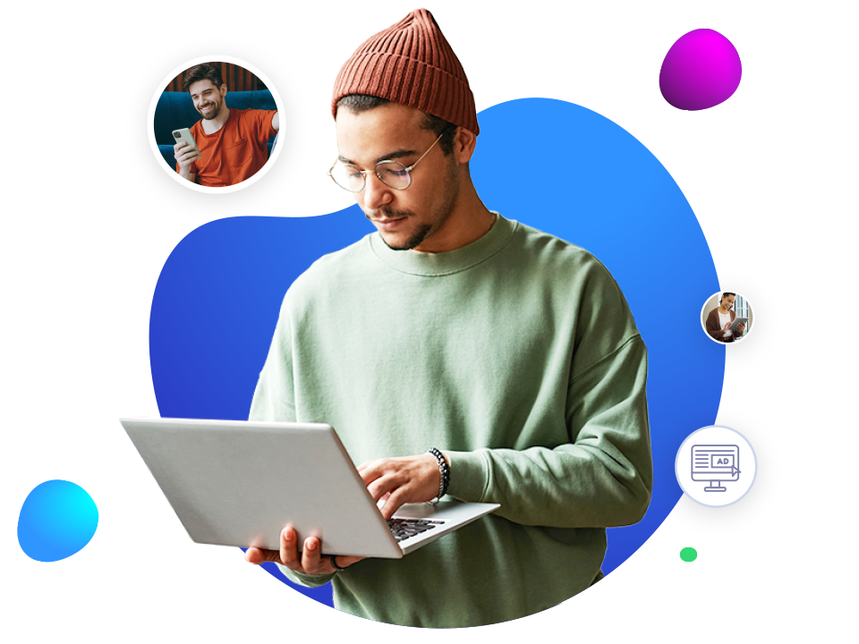 man using laptop
